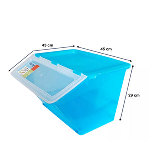 Flip-top Stackable Transparent Storage Box 56L 48L