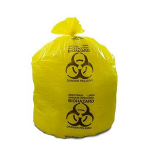 Garbage Trash Rubbish Bag Yellow PE Thick (x 100)