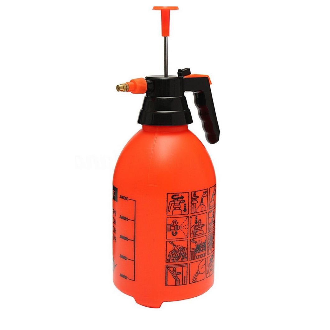 Garden Agricultural Disinfectant Portable Hand Pressure Sprayer Orange Bottle 3 Liters