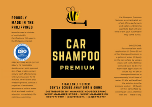 Car Shampoo Premium 1 Gallon / 1 Liter